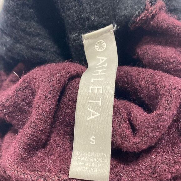 Athleta Merino Transit Merino Wool Blend Turtleneck Sweater Color Block High-low - Picture 8 of 11